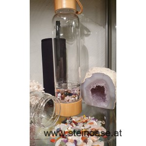 Glasflasche mit Steine 'Bunte Vielfalt'